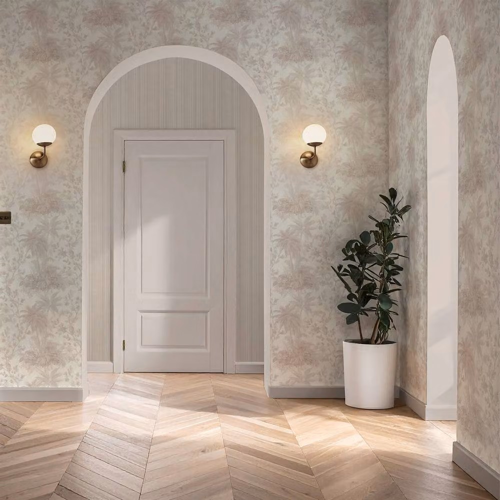 Boutique by Graham & Brown Bali Pearl Botanical Floral Wallpaper in White, W/H: 52 cm x 5.2 m – 2