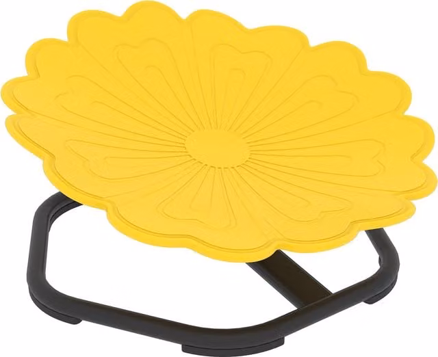AIYAPLAY Flower-Shaped Sensory Spinning Chair in Yellow with Non-Slip Base for Children – 1