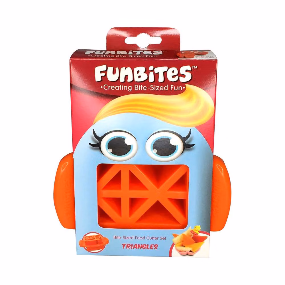 FunBites Orange Plastic Heart Shaped Cookie Cutters for Children – 2