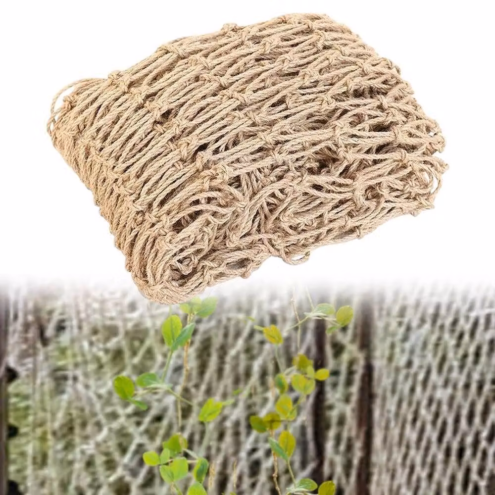 SPETLEK Natural Jute Trellis Netting for Plant Support in Beige, W: 100 cm x H: 60 cm – 2