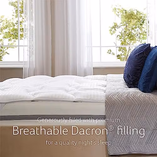 Snuggledown White Temperature Regulating and Breathable Hollow Fibre Mattress Topper, W/D/H: 90 x 190 cm – 3