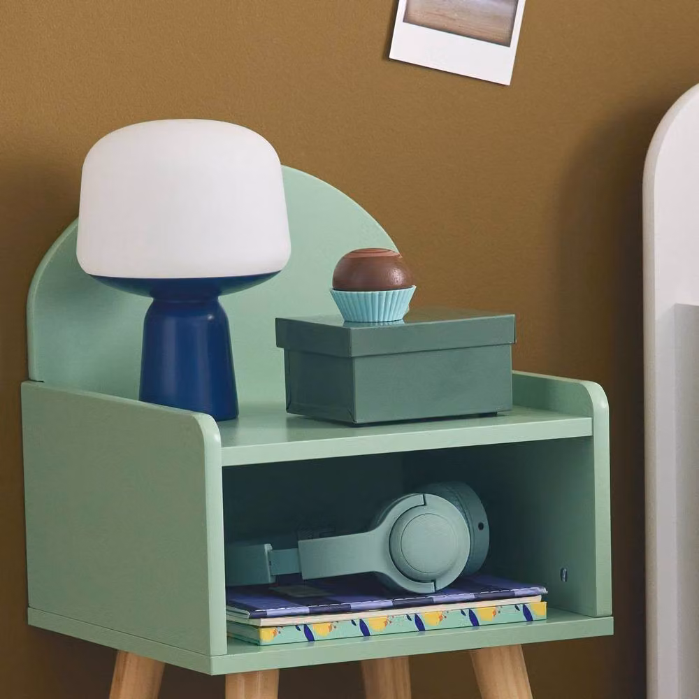 sweeek Retro Pine Wood Bedside Table in Green, W/D/H: 35 x 30 x 55.6 cm – 3