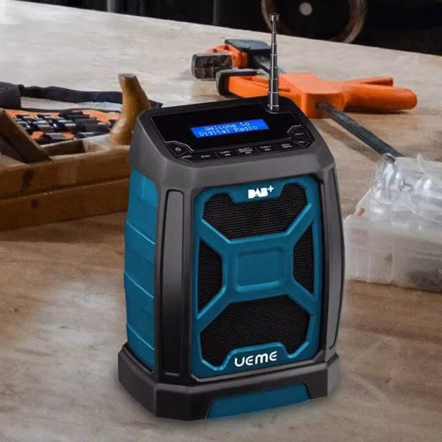 UEME 5W Rechargeable DAB+ Jobsite Radio in Blue/Turquoise