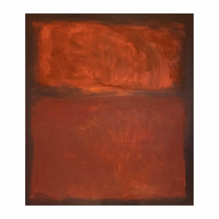 Dome Deco DAWN Abstract Red Square Wall Painting Reproduction