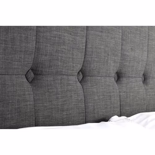 Julian Bowen Sorrento Upholstered Fabric Bed Frame in Grey, Double, W/D/H: 140 x 200 x 132 cm – 4