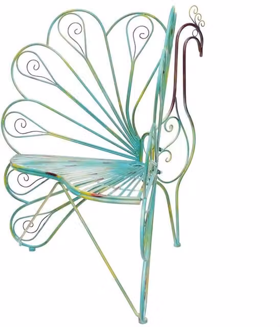 Ascalon Design Ltd Lacquered Multicolour Boho Peacock Chair, W81 x D81 x H109 cm