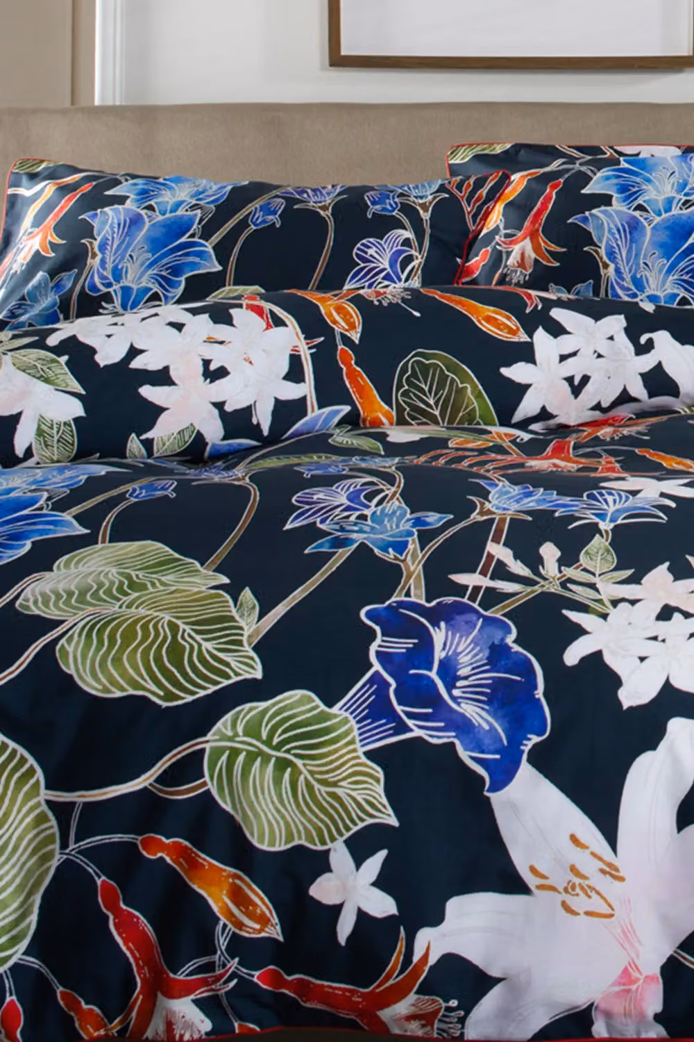 Deyongs 1846 The Lyndon Company Floral Nightshade 200TC 100% Cotton Luxury Duvet Cover and Pillowcase Set in Green and Multicolour, W: 140 cm, L: 200 cm – 4