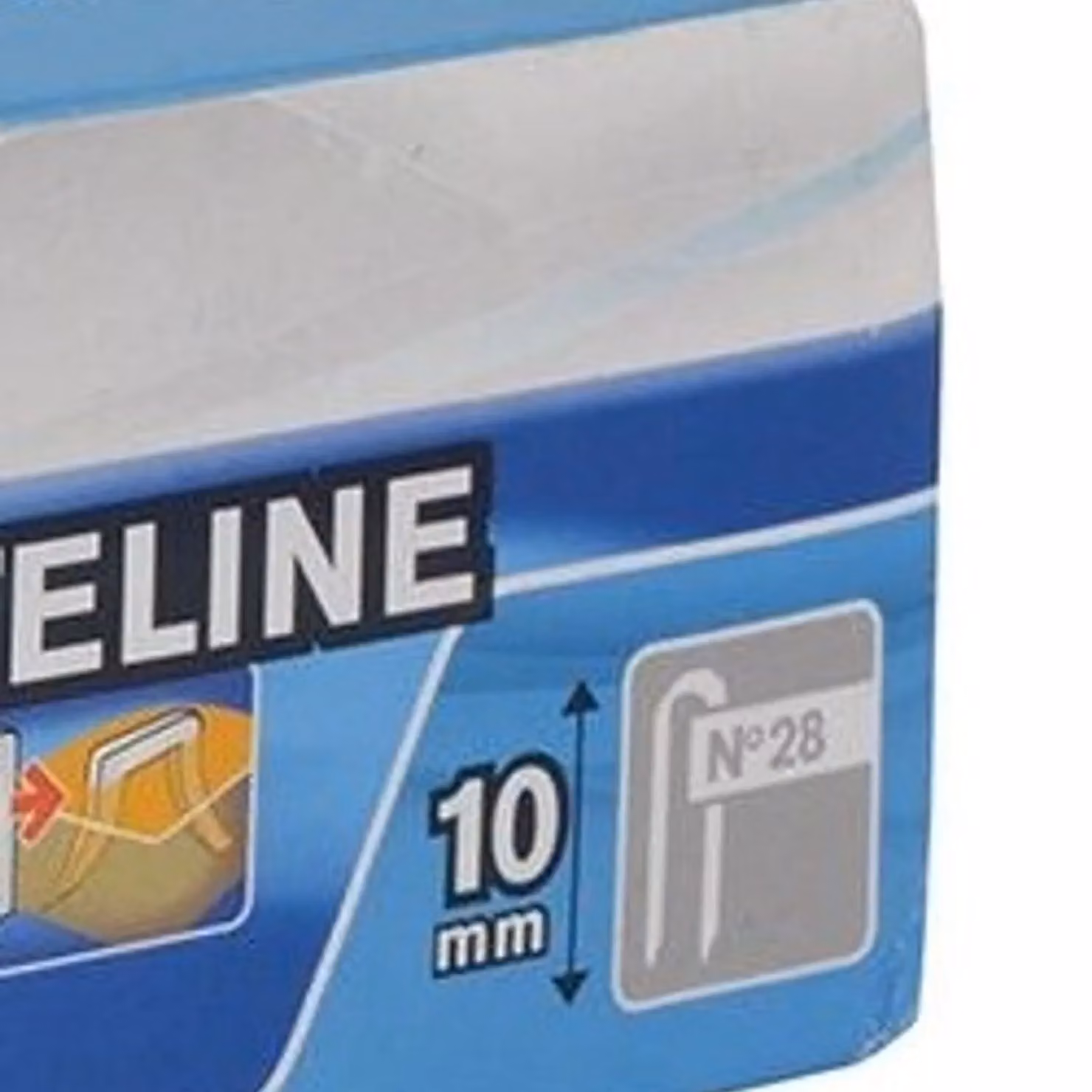 Rapid 28 Series Galvanised Steel Flat Wire Staples in White – 2