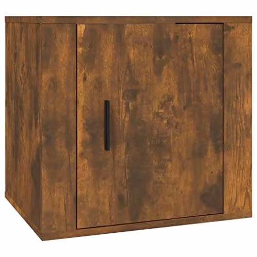 vidaXL Modern Smoked Oak Bedside Cabinet, Brown, W: 50 cm, D: 39 cm, H: 47 cm – 2