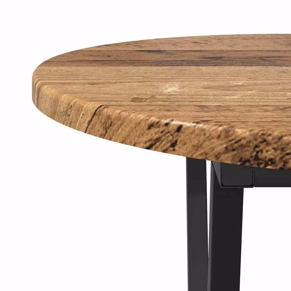 Berkfield Home Industrial Oval Coffee Table in Brown, W/D/H: 80 x 40 x 40.5 cm – 3