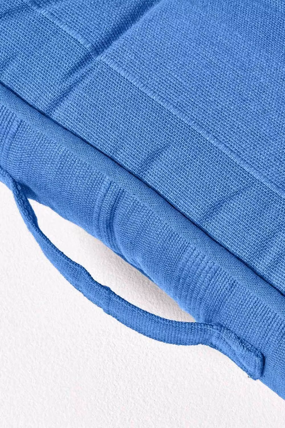 Homescapes Rajput Blue Cotton Square Floor Cushion W/D/H: 40 x 40 x 8 cm – 2