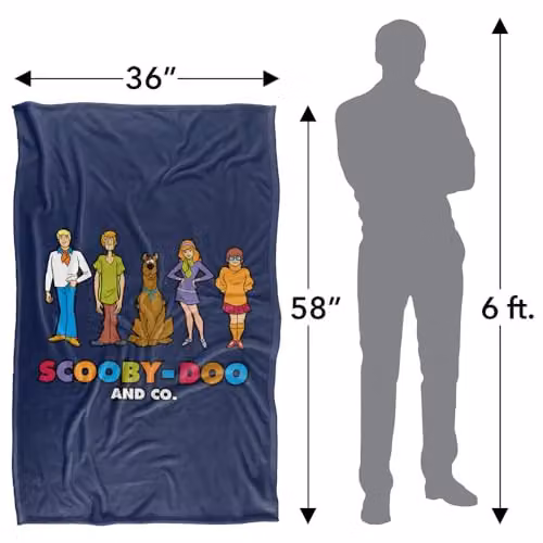 LOGOVISION Scooby Doo and Co Lineup Silky Touch Super Soft Fleece Throw Blanket, Multicolour, W: 91.44 cm x L: 147 cm – 4
