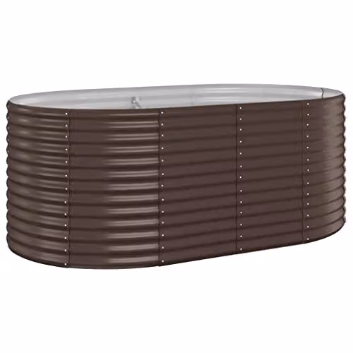 vidaXL Brown Steel Raised Garden Bed W: 175 cm, D: 100 cm, H: 68 cm
