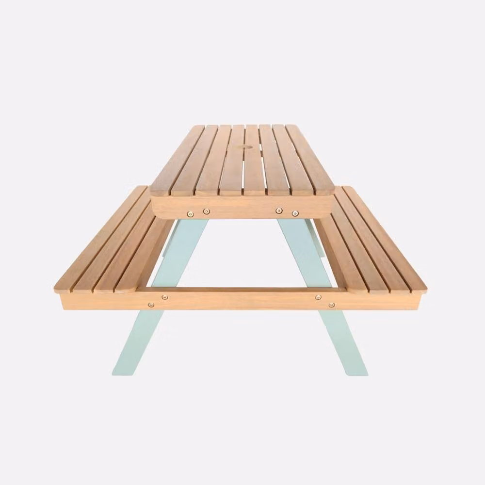 Sweek 2-Seater Wooden Picnic Table for Children, Green, W/D/H: 71 x 50 x 35.5 cm – 2