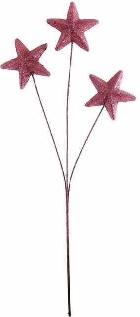 KDMD Pink Cerise Glitter Star Spray 2 Pack