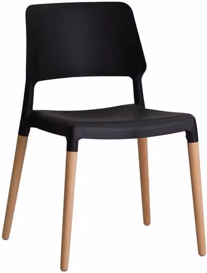 netfurniture Rovert Chair in Black, Pack of 2