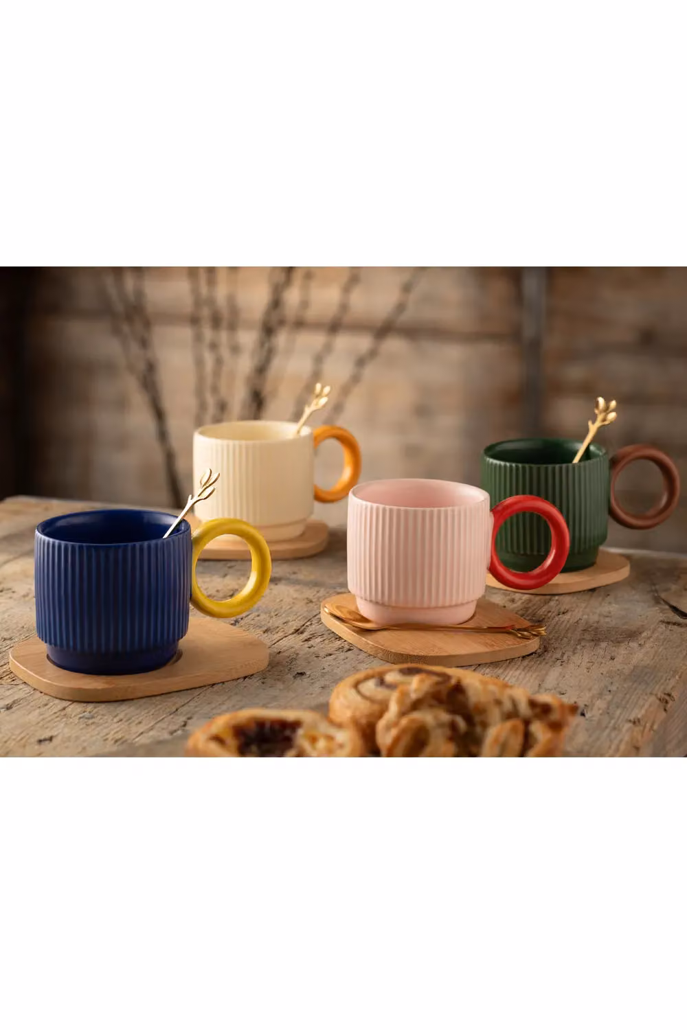 Belleek Living Hula Geometric Multicolour Ceramic Mug Set of 4 – 2