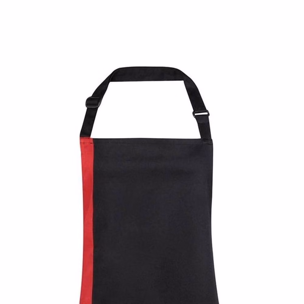 Premier Colours Collection Contrast Bib Apron in Black – 2
