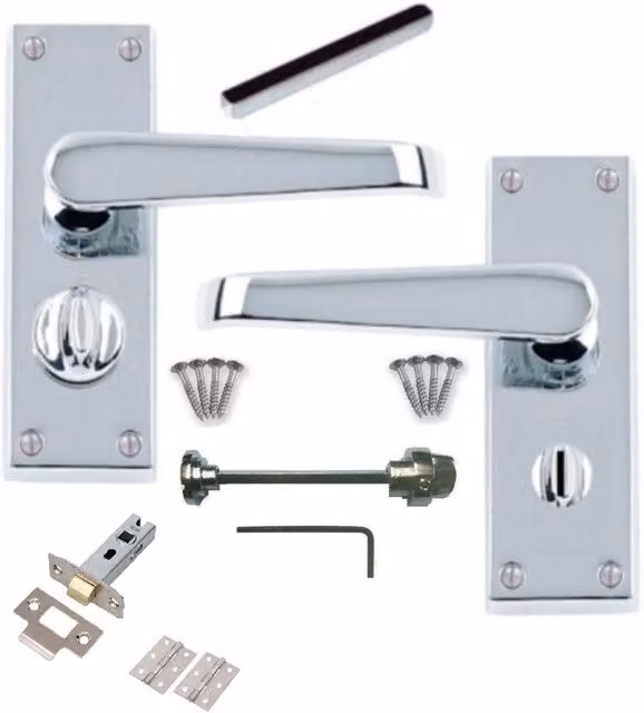 Golden Grace Chrome Door Handle Set