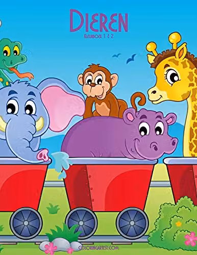 Createspace Dieren Kleurboek 1 & 2 Multicolour Childrens Colouring Book