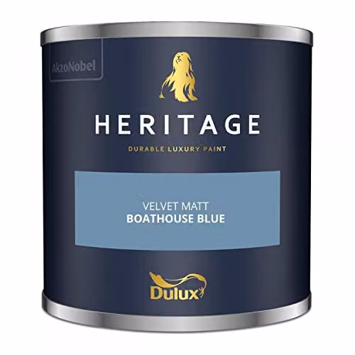 Dulux Trade Heritage Velvet Matt Emulsion Boathouse Blue, 2.5 l – 3