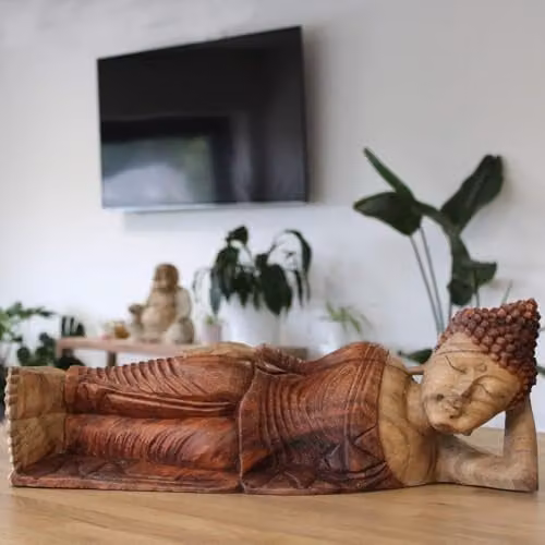 KDMD Sleeping Buddha Tabletop Ornament in Brown – 4