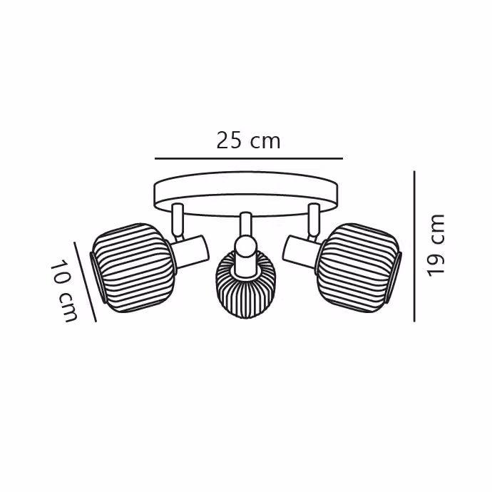 Nordlux Milford Modern Black Glass and Metal Ceiling Light for Hallways with E14 Socket – 3