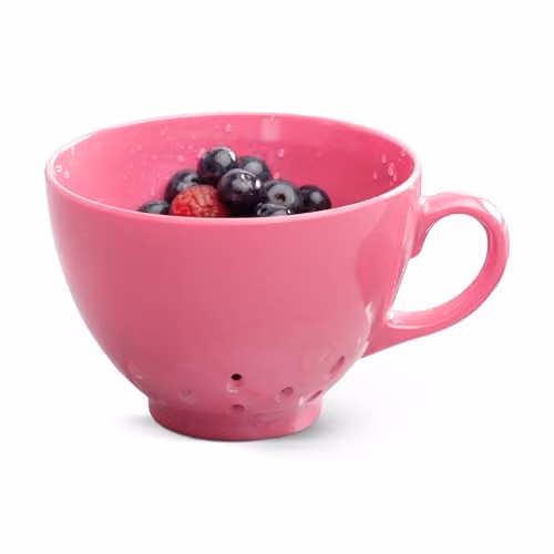 Zeal Melamine Berry Colander with Handles, Pink, Diameter: 10 cm – 1