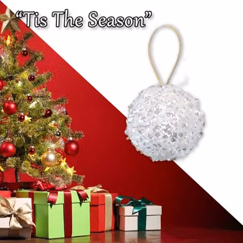 VFM e-Store Gold Christmas Hanging Ball Bauble Decoration, H 13 cm x W 8 cm – 2
