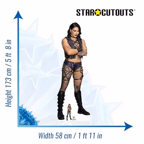 Star Cutouts WWE Rhea Ripley Mami Lifesize Cardboard Cutout, Multicolour Wrestling Fan Display and Party Decoration – 3