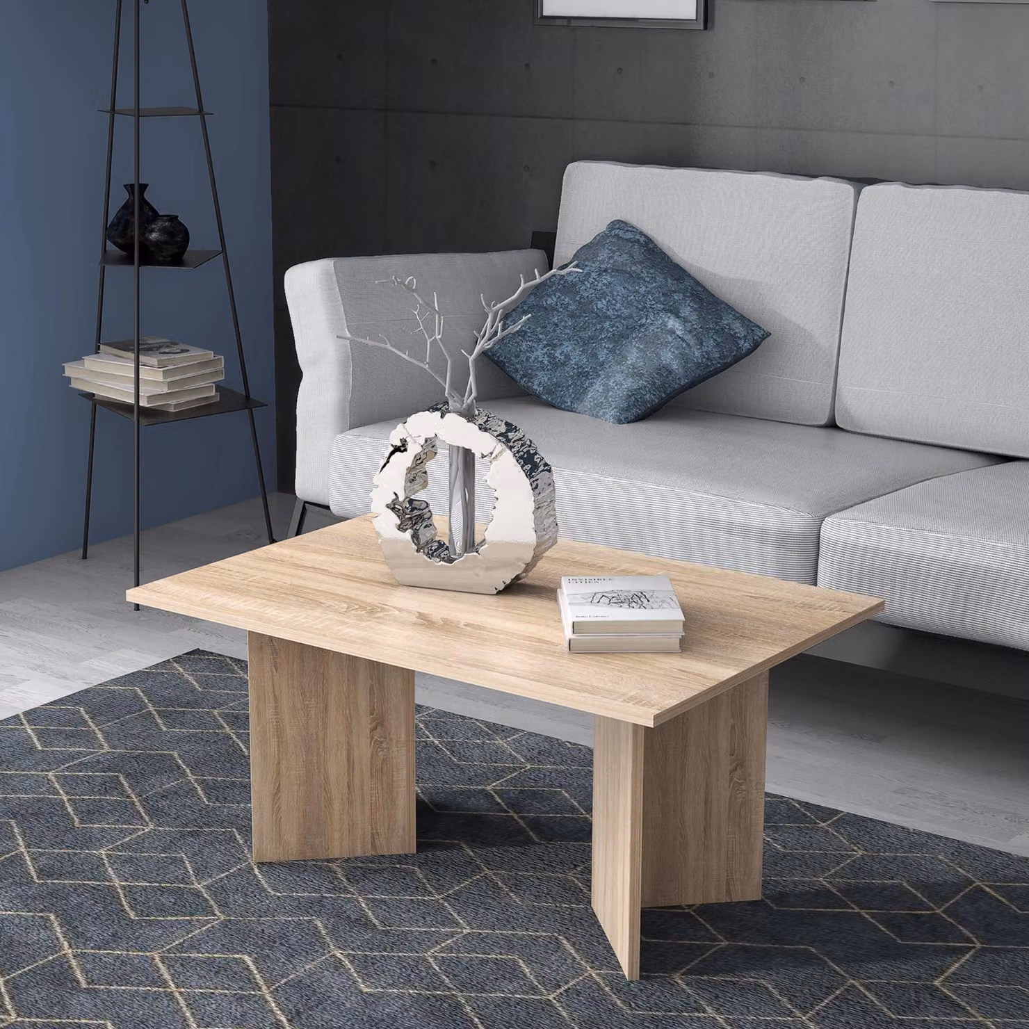 Furniture To Go Karon Rectangular Coffee Table in Light Oak – 3