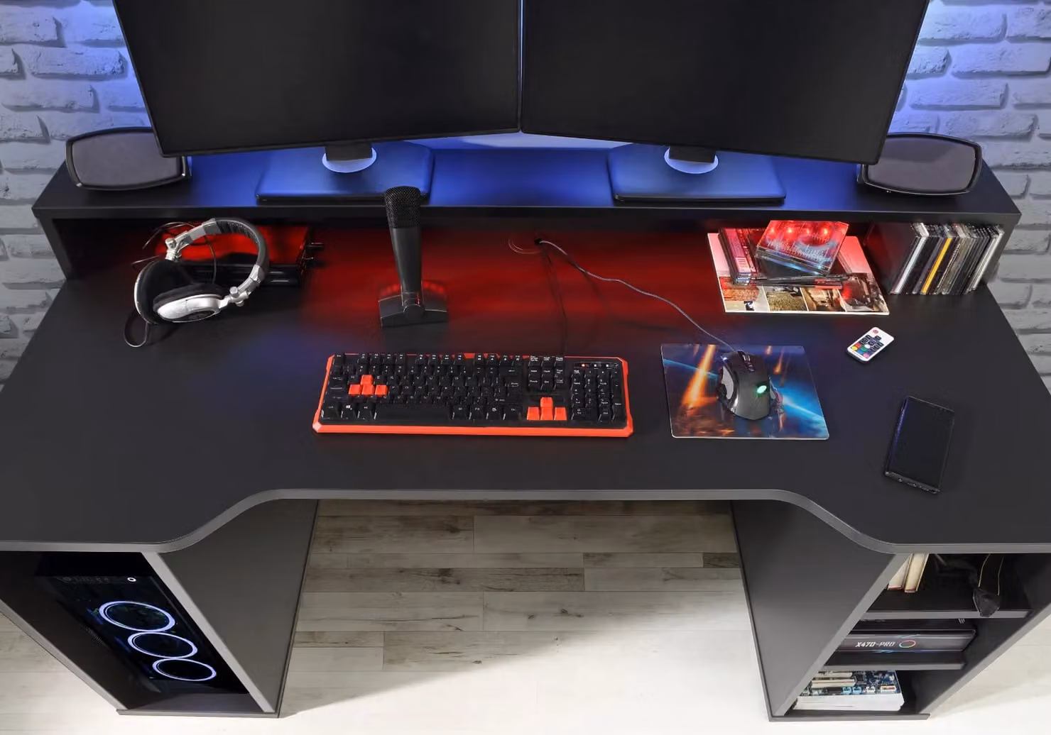 Flair Power X Gaming Desk in Black, W/D/H: 160 x 72 x 91.1 cm – 3