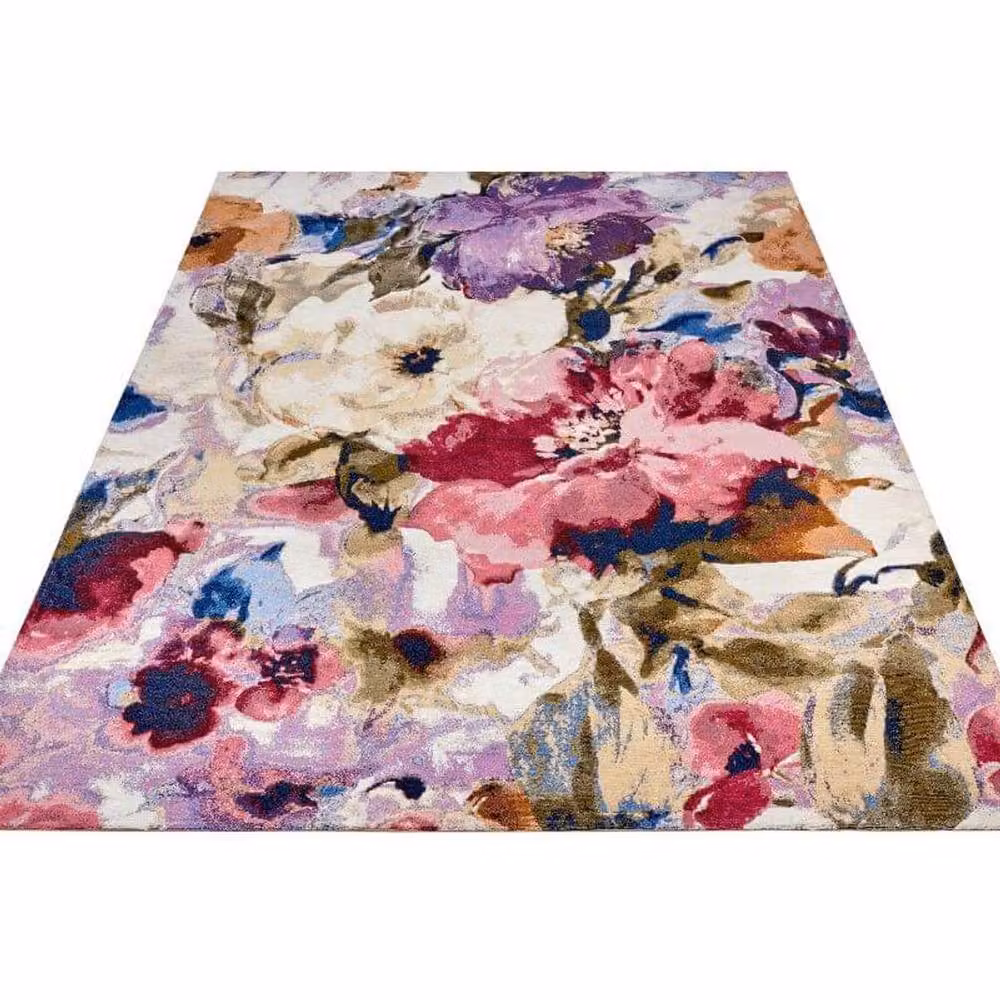 THE RUGS Gobelin Design Floral Flatweave Rug and Runner, Multicolour, W: 75 cm, L: 150 cm – 3