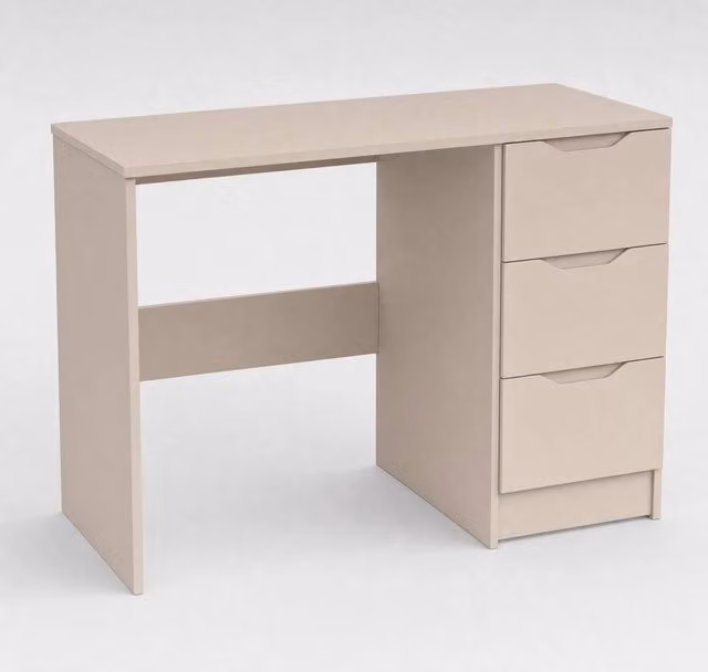 ERGOVEXA Modern 3 Drawer Dressing Table and Vanity Desk in Beige – 1