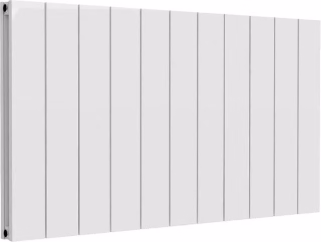 Bathroom Kingdom Casina White Double Flat Panel Horizontal Aluminium Radiator W: 104 cm, H: 60 cm