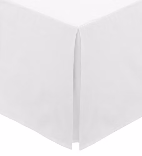 Bedeck Helena Springfield Single White Polycotton Percale Valance W/D/H: 90 x 180 x 38 cm