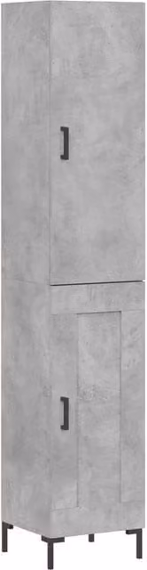 Berkfield Home Industrial Highboard in Concrete Grey, W/D/H: 34.5 x 34.0 x 180.0 cm – 1