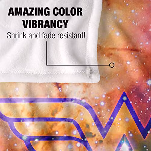 Logovision Justice League Wonder Woman Wonder Galaxy Silky Touch Super Soft Fleece Throw Blanket, W/D/H: 152 x 127 cm, Multicolour and White – 3
