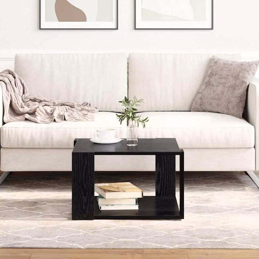 Berkfield Home Black Oak Coffee Table, W/D/H: 51.5 x 51.5 x 30 cm – 1