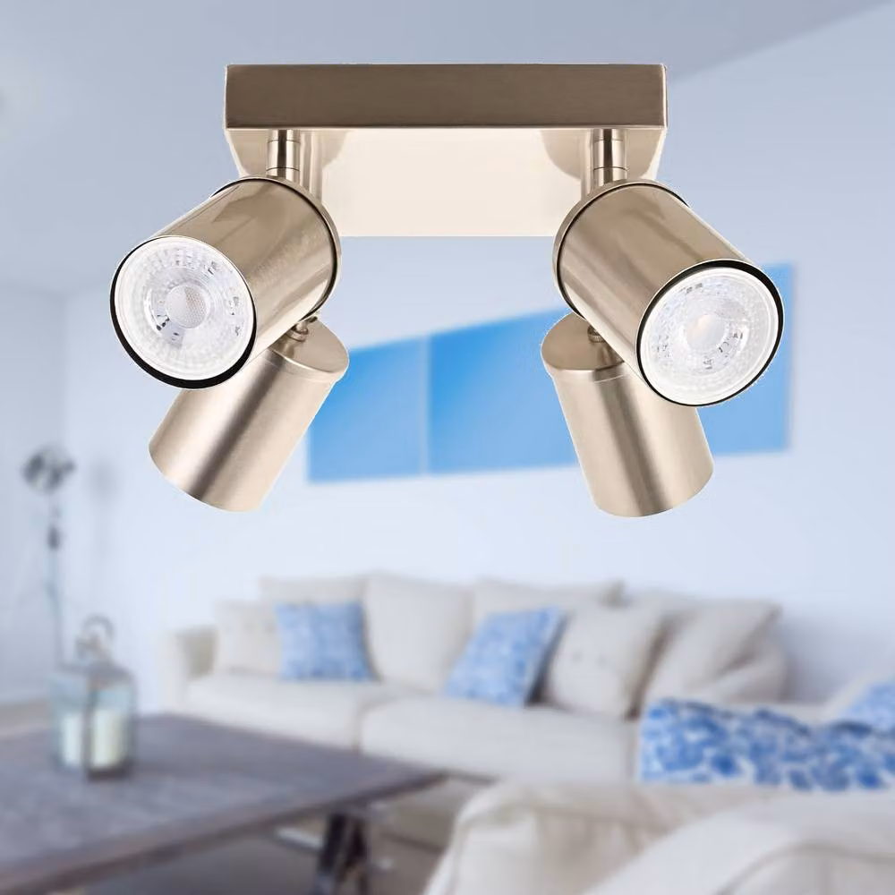 First Choice Lighting Larbert Silver Adjustable LED Ceiling Spotlight Fittings – 2