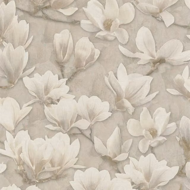 I Love Wallpaper Gentle Blossoms Floral Botanical Wallpaper in White and Grey