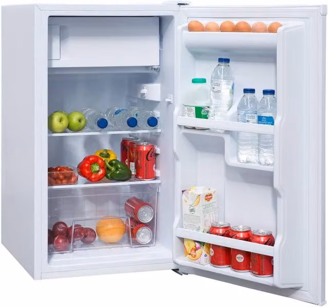 SIA White Free Standing Under Counter Fridge with 3 Ice Boxes and LED Interior Light, Width: 48 cm