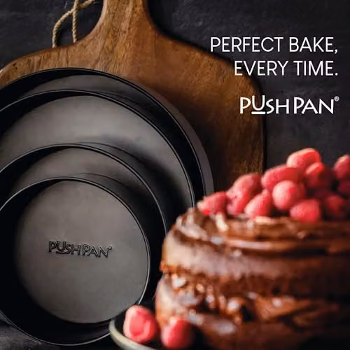 PushPan Non-Stick Round Cake Tin Set of 2, Grey, Diameter: 20 cm – 2