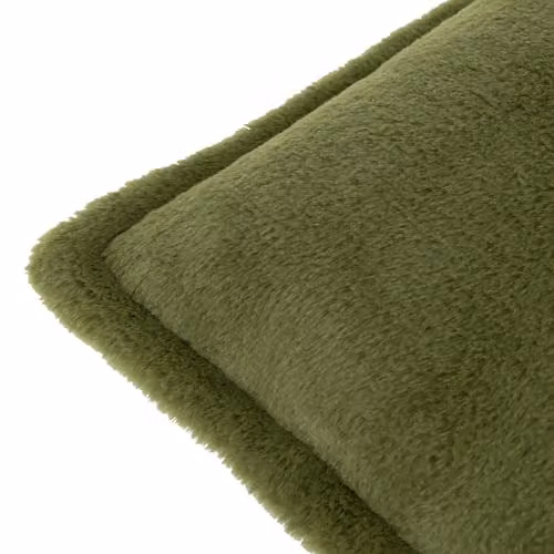 furn Kallu Faux Fur Square Cushion in Green, W/D/H: 45 x 45 x 45 cm – 3