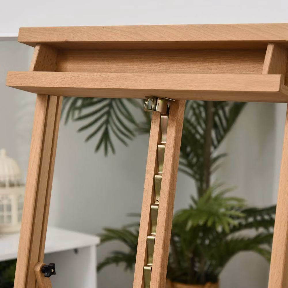 Rolipo H-Frame Beech Wood Artist Easel in Brown, Height: 171-230 cm – 3