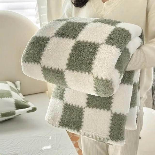 PAWNORA Green Fluffy Fleece Blanket, W: 150 cm, L: 200 cm – 1