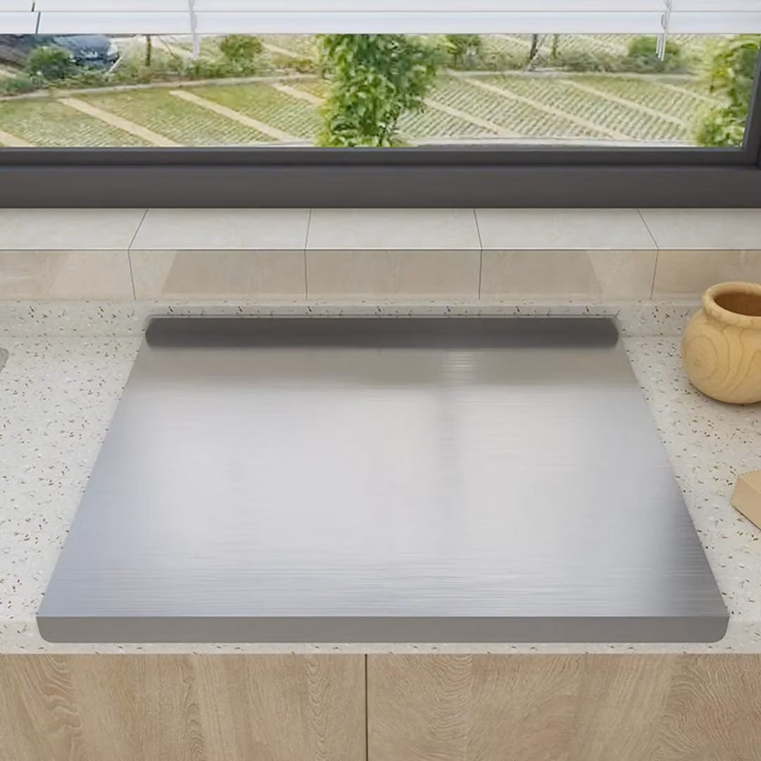 SPETLEK Stainless Steel Rectangular Cutting and Chopping Board in Silver – 3