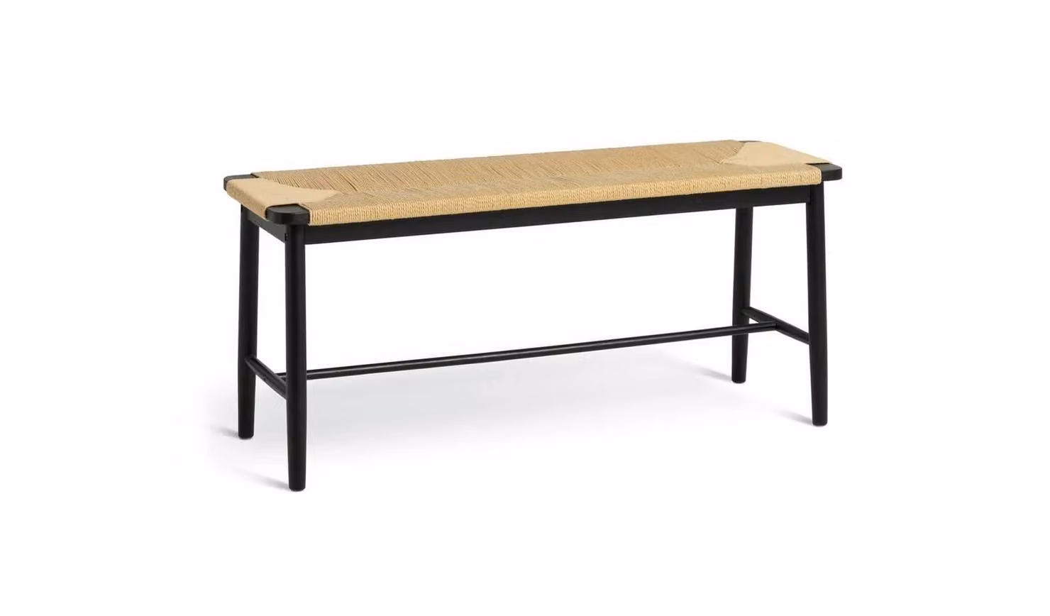 Cheap Furniture Warehouse Hanna Oak Dining Bench in Black and Brown Oak Wood