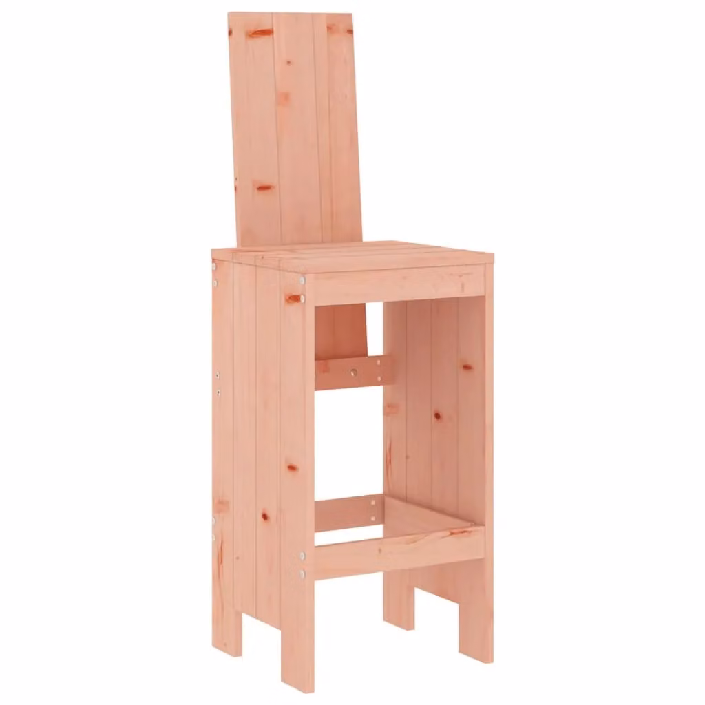 Berkfield Home Set of 2 Rustic Brown Solid Wood Douglas Pine Bar Stools, W/D/H: 40 x 42 x 120 cm – 2