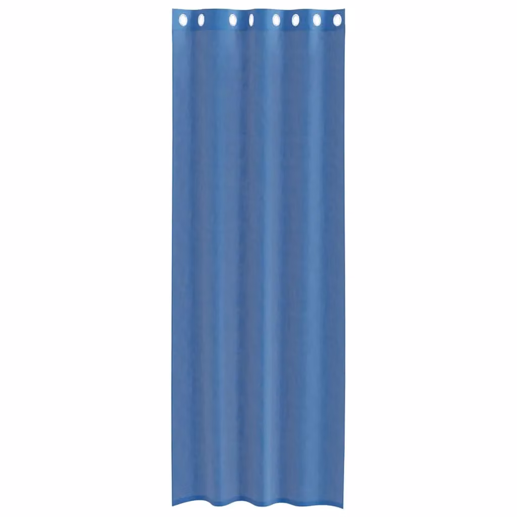 Berkfield Home Royal Blue Voile Eyelet Curtains, 2 Pack – 3